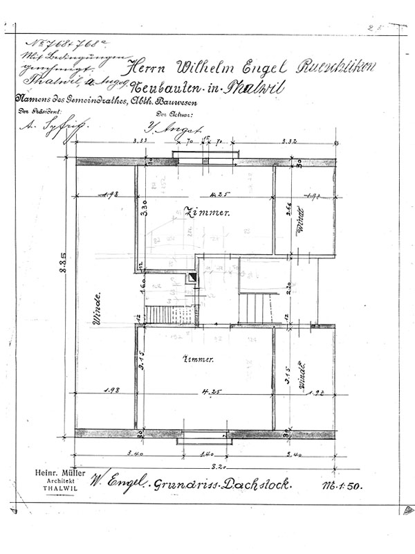 Чертеж плана этажа из альбома 1910 года