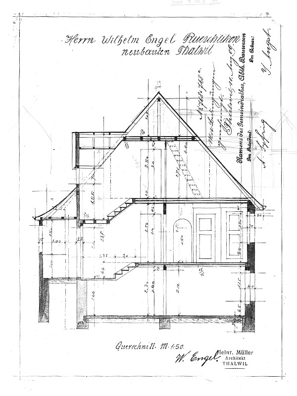 Чертеж разреза из альбома 1910 года