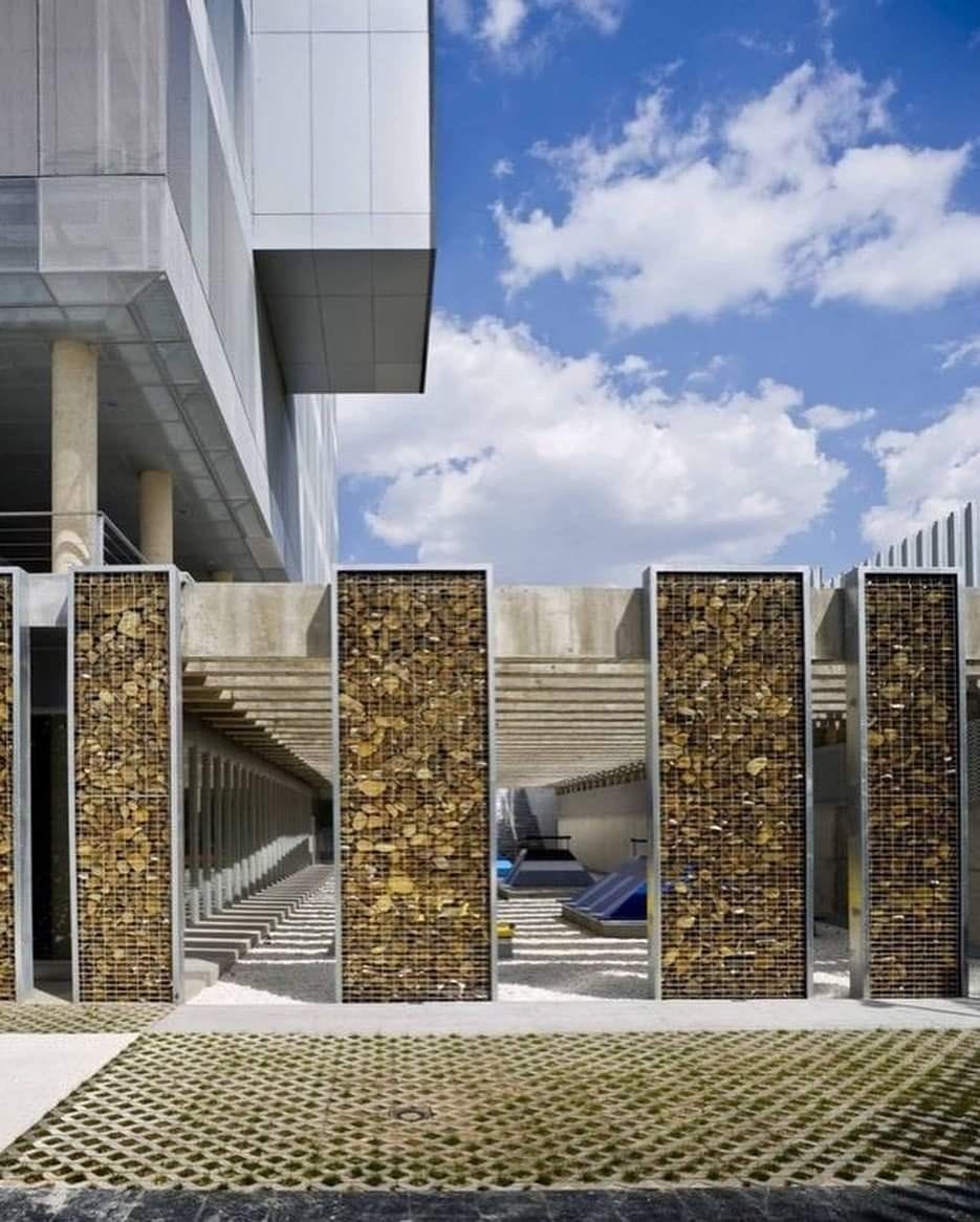 Габионы в архитектуре